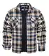 KEFITEVD Herren Karierte Jacke Langarm Flanellhemd Männer Hemdjacke Casual Baumwolle Holzfällerjacke Winter Thermohemden Freizeithemd Frühling Karierte Hemd Herbst Übergangsjacke Gelb M