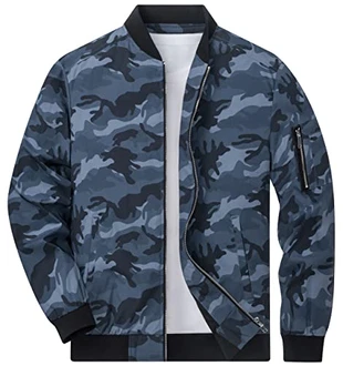 TACVASEN Bomberjacke Herren Übergangsjacke Graublau TACVASEN Bomberjacke Herren Übergangsjacke Graublau