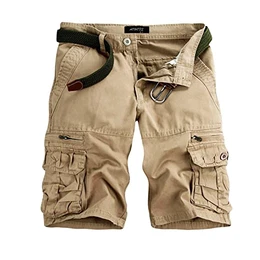 Kurze Hosen Herren Camouflage Cargo Shorts Herren Baumwolle Kurze Hosen Tarnfarben Shorts Reissverschluss Bermuda Cargo Shorts Herren