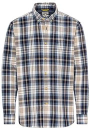 Herren Karohemd aus Reiner Baumwolle Dunkelblau Menswear-M