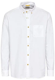 Herren Oxford Langarm Hemd aus Reiner Baumwolle Weiß Menswear-M