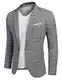 COOFANDY Herren Blazer Sakko Dünne Elegante Leicht Stretch Sportsakko übergröße, Dunkelgrau kariert, Gr. M Karierter Blazer - Dunkelgrau M