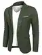 COOFANDY Herren Sakko Jackett Sportmäntel Anzüge Blazer Jackett Lässige Anzugjacke, Dunkelgrün, Gr. M