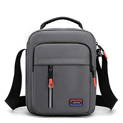 ANPTER Umhängetasche Herren Schultertasche Crossbody Herrentasche Handytasche Herrenhandtasche Kleine Umhängen Tasche Shulder Bag Messenger für Freizeit Urlaub Ausflug Grau