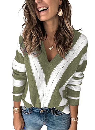 Dokotoo Damen Strickpullover – Rundhals, Lockeres Fit, Langärmlig, Für Herbst & Winter, Größen S-2XL