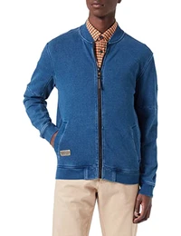 Herren Sweatjacke im modernen Denim-Look Blau Menswear-XL