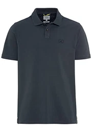 Herren Piqué Poloshirt aus reiner Baumwolle Dunkelblau menswear-S