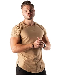 Oversize T-Shirt (Longline) - Sport und Freizeit Tshirt für Herren - Bequemes & hochwertiges Kurzarm Shirt mit Rundhals & langem Schnitt - Auch für Training, Fitness und Gym