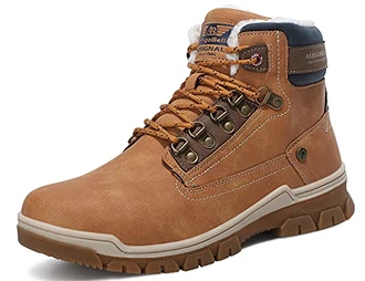 ARRIGO BELLO Winterstiefel Herren Winterschuhe Gefüttert Rutschfeste Warm Stiefel Trekking Wanderschuhe Boots (41-46EU) Braun
