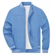 TACVASEN Herren Sportjacke Casual Jacket Frühlingsjacke Leicht Winddicht Übergangsjacke, Hellblau