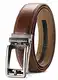 CHAOREN Ledergürtel Herren Braun – Automatik Gürtel Herren Leder 35mm für Anzug und Freizeit – Mikroverstellbarer Gürtel passt überall