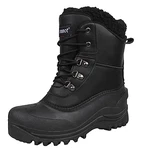 riemot Wasserdicht Schneestiefel Warme Winterstiefel Gefüttert Winterschuhe Rutschfest Outdoor Wanderschuhe Trekkingschuhe Winter Boots Schwarz