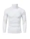 ThinkSTEM Herren Pullover Rollkragen Langarmshirt Feinstrick Sweater Rollkragen Freizeit Slim fit Basic Männer Pullover Weiß M
