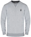 JRC Herren Fleece Sweatshirts und Pullover mit Rundhalsausschnitt Rundhals Langarmpullover für Sport und Arbeitskleidung Graue Melange