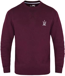 JRC Herren Fleece Sweatshirts und Pullover mit Rundhalsausschnitt Rundhals Langarmpullover für Sport und Arbeitskleidung Kastanienbraun
