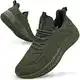 Feethit Sneaker Herren Schuhe Sportschuhe Laufschuhe Turnschuhe Herren Tennis Fitness Jogging Walkingschuhe Leichtgewichts Atmungsaktiv Freizeit Straßenlaufschuhe Schlüpfen Schuhe Arm grün 41 EU
