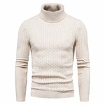 CELANDA Herren Strickpullover Warme Winter Rollkragenpullover Freizeit Slim Fit Basic Sweatshirt Longsleeve Pullover Solid für Männer Khaki