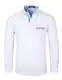 VMSUCIJ Poloshirt Herren Langarm Baumwolle Regular Slim Fit Plaid Denim Golf Polohemd M-3XL,Weiß,M