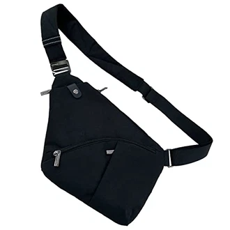 BROADREAM Schultertasche Herren Anti-Diebstahl Sling Bag