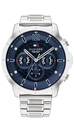 Multi Zifferblatt Quarz Uhr für Herren mit Silbernes Edelstahlarmband - 1710492