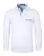 LIUPMWE Poloshirt Herren Langarm Getäfelt T Shirts Männer Hemd T-Shirt Slim Fit Golf Sports,Weiß,M