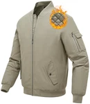 donhobo Herren Winter Jacke Bomberjacke Khaki