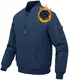 donhobo Herren Winter Jacke Bomberjacke Quilted Steppjacke Winddicht Gefüttert Herbst Winter Warm Gepolsterte Mäntel Outwear Marine S