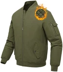 donhobo Herren Winter Jacke Bomberjacke Armeegrün