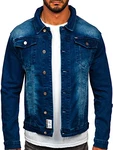 BOLF Herren Jeansjacke Übergangsjacke [4D4] Dunkelblau (4D4)