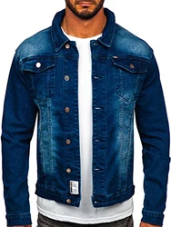 BOLF Herren Jeansjacke Übergangsjacke [4D4] Dunkelblau (4D4)