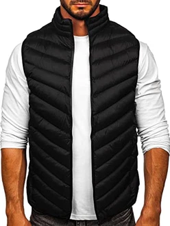 BOLF Herren Weste mit Kapuze Style J.Style MY88 [4D4] Schwarz (1U1)