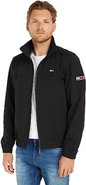 Tommy Jeans Herren Jacke TJM Essential Übergangsjacke, Schwarz (Black), L