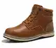 AX BOXING Winterschuhe Herren Warm Gefüttert Wanderstiefel Draussen Schneestiefel Trekkingschuhe Gr.41-46 (43 EU, A_Gelb ohne Flusen, Größe 43)