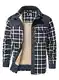 Meilicloth Flanellhemd Herren Hemd Jacke Langarm Baumfäller Thermohemd Winterjacke Fleecefutter Holzfällerhemd Arbeitshemd Flanellhemdjacke Grau M