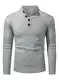 Meilicloth Herren Rollkragen Pullover Strickpullover Sweater Rollkragen Freizeit Slim fit Basic Männer Pullover 1/4 Knopf Grau