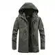 Haojiajia Herren Mantel Kurz Herren Mantel Mantel Mit Fell Strickfleece Mantel Mantel Fake Fur Fellimitat Mantel Winterjacke Herren Mantel Mantel Slim Fit Herren Mantel Wolle Cowboy Mantel