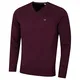 Calvin Klein Herren V-Ausschnitt Soft Cotton Pullover - French Burgundy - M