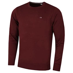 Calvin Klein Herren mit Rundhalsausschnitt Sweater Burgunderrot