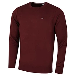 Herren Baumwolle Sweater - Burgundy - M