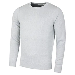 Herren Baumwolle Sweater - Light Blau Marl - XL