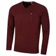 Calvin Klein Herren V-Ausschnitt Soft Cotton Pullover - Burgundy - M