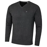Calvin Klein Herren V-Ausschnitt Soft Cotton Pullover Charcoal