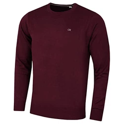 Calvin Klein Herren mit Rundhalsausschnitt Sweater Burgunderrot