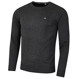 Calvin Klein Herren mit Rundhalsausschnitt Sweater Charcoal