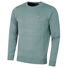 Herren Baumwolle Sweater - Sage - M
