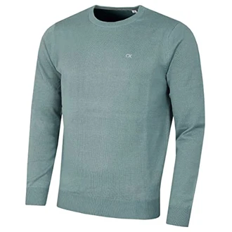Calvin Klein Herren mit Rundhalsausschnitt Sweater Salbei