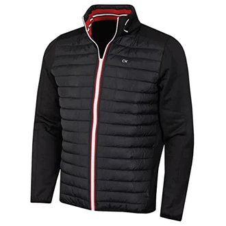 Calvin Klein Herren Hybrid Jacke Schwarz/Rot