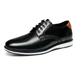 Herren Anzugschuhe Schnürhalbschuhe Klassischer Business Derby Oxford Hochzeit Schuhe Schnürschuh Lederschuhe SCHWARZ SBOX2225M-E Größe 43 (EUR)