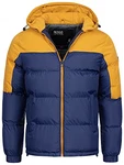 Indicode Herren Danix Winterjacke mit Kapuze Navy