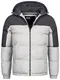 Indicode Herren Danix Winterjacke mit Kapuze   Herrenjacke Jacke Steppjacke Männer Lt Grey M